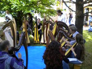 il momento finale dello stage di arpa celtica con Tristan Le Govic