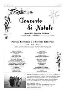 programma di sala preparato dalla parrocchia di Inverigo 