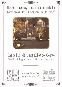 Locandina della serata al Castello del Guado - Castelletto Cervo (BI) Locandina della serata al Castello del Guado - Castelletto Cervo (BI)