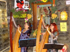 Patrizia Borromeo e Barbara 19 luglio 2014 arpa celtica e voci