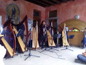 Ensemble di arpe celtiche a Montevecchia, 1 maggio 2016 Patrizia Borromeo e Il Cerchio delle Fate a Cascina Bagaggera - 1 maggio 2016