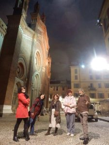 Santa Maria del Carmine : Patrizia Borromeo e Il Cerchio delle Fate al termine del concerto del dicembre 2014